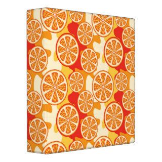 Retro Orange Citrus Pattern Binder