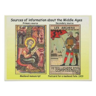 History, Middle Ages, Sources of information Poster