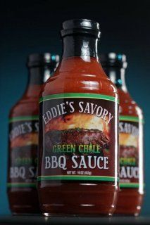 Eddie's Savory New Mexico Green Chile BBQ Sauce 6 Jars : Canned And Jarred Green Chilis : Grocery & Gourmet Food
