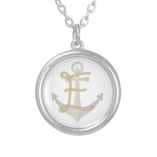 Anchor and Rope Typeface – Letter E Custom Necklace