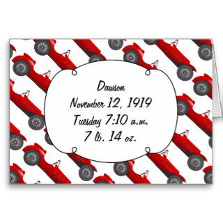 Personalized Classic Baby Boy Stat Gifts Cards