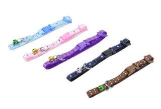 Durable Nylon Dog Collars with Applique Design Adjustable Belt Matching Closure : Pet Leash Collar And Harness Supplies : Pet Supplies