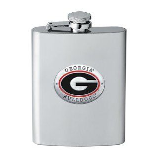 Georgia "Bulldogs" University Flask : Sports Fan Shot Glasses : Sports & Outdoors