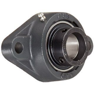 Hub City FB230DRWX1 1/4S Flange Block Mounted Bearing, 2 Bolt, Normal Duty, Relube, Eccentric Locking Collar, Wide Inner Race, Ductile Housing, 1 1/4" Bore, 1.998" Length Through Bore, 4.594" Mounting Hole Spacing: Industrial & Scientifi