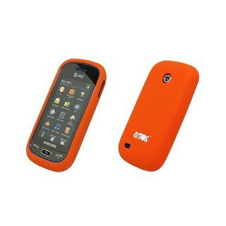 Orange Soft Silicone Gel Skin Case Cover for Samsung Eternity II 2 SGH A597 Cell Phones & Accessories