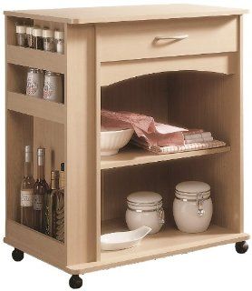 Nexera 597 Microwave Cart, Natural Maple Finish   Kitchen Storage Carts