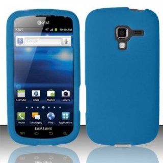 Blue Soft Silicone Gel Skin Cover Case for Samsung Galaxy Exhilarate SGH I577: Cell Phones & Accessories