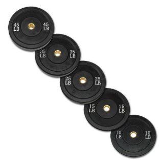 Rubber Bumper Set in Black : Weight Plates : Sports & Outdoors