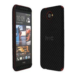 Skinomi TechSkin   HTC Desire 601 Screen Protector + Carbon Fiber Black Full Body Skin Protector / Front & Back Premium HD Clear Film / Ultra High Definition Invisible and Anti Bubble Crystal Shield with Free Lifetime Replacement Warranty   Retail Pac