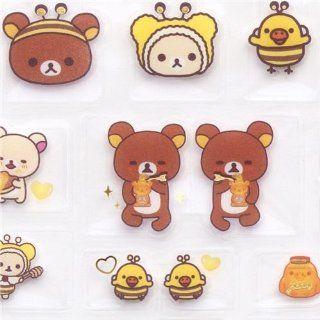 Rilakkuma bear Post it bookmark stickers honey bee: Toys & Games