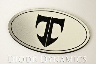 2003 2008 Hyundai Tiburon Steering Wheel Badge, Aluminum/Black Automotive