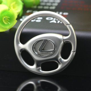 Lexus Steering Wheel Metal Keychain Key Ring with Box Motor Logo Car Accessories Brand Collect Part Type 13  Key Tags And Chains 