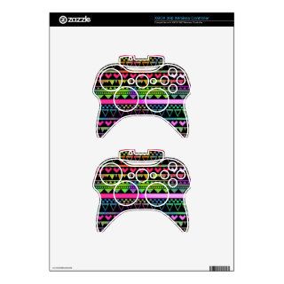 Andes Aztec Tribal Native Geometric Tie Die Neon Xbox 360 Controller Skins