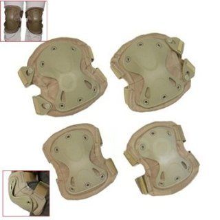 Dock Outdoor Sports Tactical Military War Game Combat Skate Knee & Elbow Protective Pads Tan  Sports & Outdoors