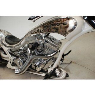 Eddie Trotta Designs TC 609S Phat's with Heat Shields Exhaust System For Harley Davidson FXST/FLST & Most Custom Rigid Models: Automotive