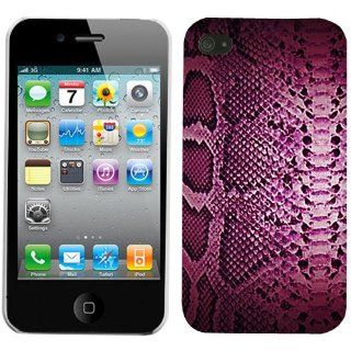 Apple iPhone 4 4S Pink Snake Skin Hard Case Phone Cover: Cell Phones & Accessories
