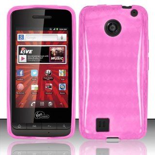 Pink Soft TPU Skin Gel Cover Case For PCD Chaser VM2090 (Virgin Mobile): Cell Phones & Accessories