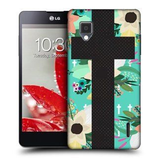 Head Case Designs Black Floral Cross Collection Hard Back Case Cover for LG Optimus G E975: Cell Phones & Accessories