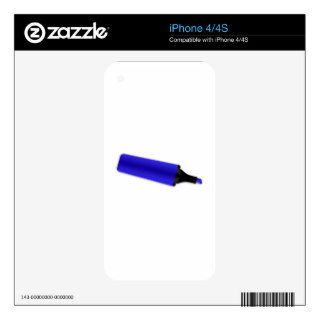 Blue Highlighter iPhone 4S Skin