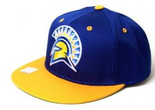 San Jose State Mascot Snapback Hat Cap   2 Tone Blue/Yellow: Clothing