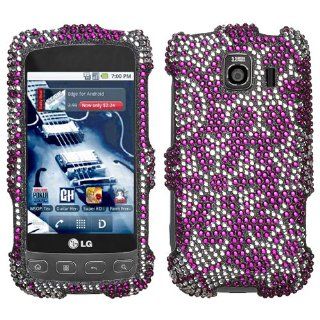 Snowflakes Diamond Crystal Bling Case for LG Optimus S (LS670) Sprint / LG Optimus U (VM670) U.S. Cellular: Cell Phones & Accessories