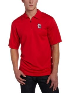 MLB Men's St. Louis Cardinals Logo Tech 1/4 Zip Polo (Athletic Red, Small) : Sports Fan Polo Shirts : Sports & Outdoors