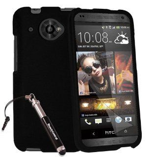 3 in 1 Bundle HTC Desire 601 ZARA (Virgin Mobile) Rubberized Shield Hard Case   Black (Package include Premium Screen Protector + Ultra Sensitive Stylus Pen by BeautyCentral TM): Cell Phones & Accessories