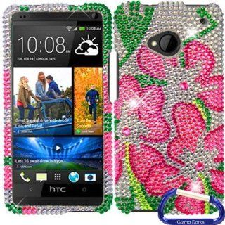 Gizmo Dorks Hard Diamond Skin Case Cover for the HTC One M7, Green Lily: Cell Phones & Accessories