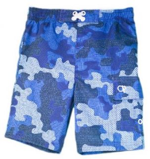 OP Swimwear, Boy Performance "Shark Camouflage" Swim Shorts, Green Camo, Size: 4T: Clothing