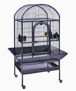 Signature Series Medium Dometop Wrought Iron Bird Cage Color: Black : Birdcages : Pet Supplies