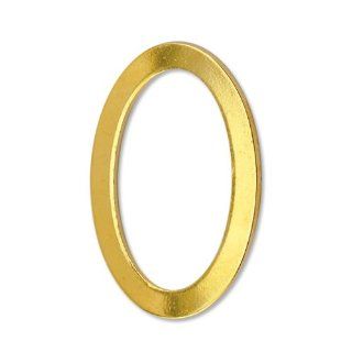 Beadalon 144 Piece 12 by 18 MM Flat Solid Ring, Gold Plate