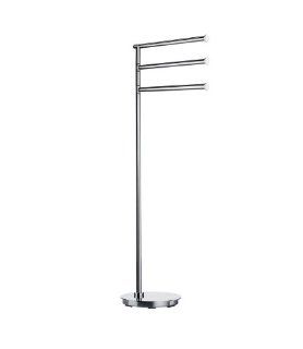 Smedbo FK608 Polished Stainless Steel Outline Lite 30 7/8" Free Standing Triple Towel Bar with Round Base in Polished Stainless Steel from the Outline Lite Collection FK608   Mounted Bathroom Shelves