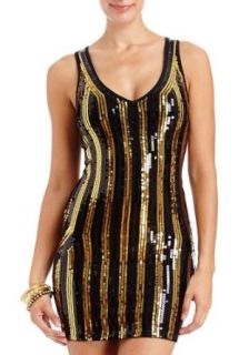 2B Kelsey Sequin Stripe Dress 2b Night Dresses Black/gold l at  Womens Clothing store: