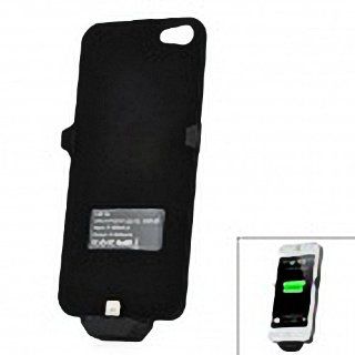 Backup 2500mAh Rechargeable External Battery Back Case for iPhone 5   Black by PSK limited: Cell Phones & Accessories