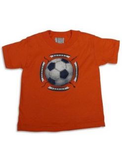 Mis Tee V Us   Boys Short Sleeve Soccer T Shirt, Tangerine Orange 25504 10/12: Clothing