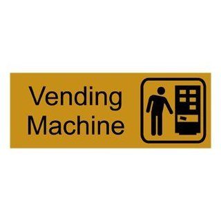 Vending Machine With Symbol Engraved Sign EGRE 630 SYM BLKonGLD : Business And Store Signs : Office Products