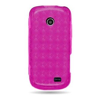 WIRELESS CENTRAL Brand Flexi Gel SKin TPU Glove with PINK PLAID CHECKERED Design Soft Cover Case For SAMSUNG T528 T528G (TRACFONE) [WCJ903]: Cell Phones & Accessories