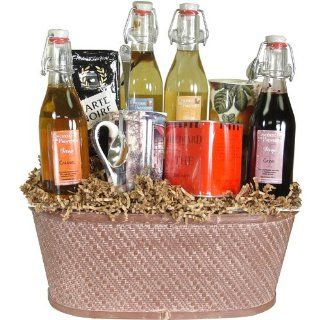 Coffee, Tea and Syrups Luxury Beverage Gift Basket : Gourmet Tea Gifts : Grocery & Gourmet Food