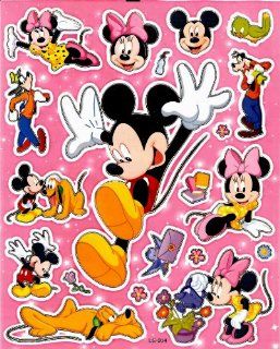 Mickey Mouse jumping Disney Sheet LS004 ~ Goofy Pluto Minnie Mouse planting flower: Everything Else
