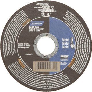 Norton Metal Right Cut Right Angle Grinder Reinforced Abrasive Flat Cut off Wheel, Type 01, Aluminum Oxide, 5/8" Arbor, 4" Diameter x 0.40" Thickness (Pack of 5): Abrasive Cutoff Wheels: Industrial & Scientific