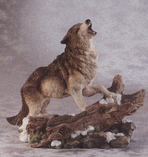 Lawn Ornaments Outdoor Alabastrite Howling Wolf Kitchen & Dining