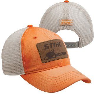 STIHL Men's Hat OSFA Orange & White at  Mens Clothing store: Sports Fan Baseball Caps