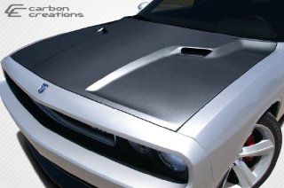 2008 2013 Dodge Challenger Carbon Creations SRT Look Hood   1 Piece   we recommend the use of hood pins with all hoods: Automotive