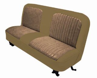 Acme U107 621H Front Palomino Vinyl Bench Seat Upholstery with Beige Encore Velour Pleated Inserts: Automotive