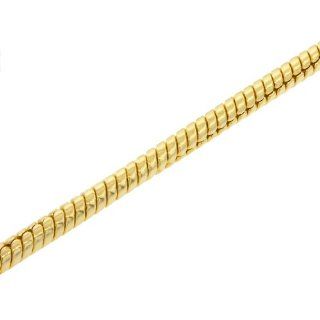 24.5"L x 0.2"W(622mm L x 4mm W), 59.7g 14k Yellow Gold filled Round Snake Chain Necklace: Jewelry