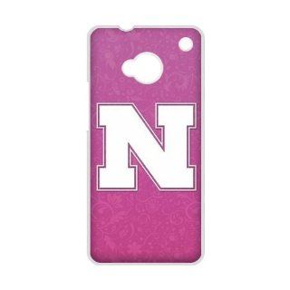 NCAA Nebraska Cornhuskers Huskers Pink Logo HTC ONE M7 Best Durable PVC Case By Every New Day: Cell Phones & Accessories