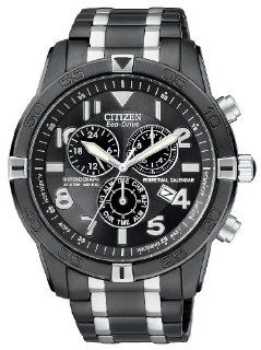 Citizen Men's BL5478 55E Eco Drive Black Ion Plated Perpetual Calendar Chronograph Watch: Watches