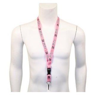 New York Yankees Pink MLB Lanyard With Detachable Key Chain : Sports Fan Keychains : Sports & Outdoors