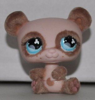 Panda #645 (Tan/Brown, Fuzzy) Littlest Pet Shop (Retired) Collector Toy   LPS Collectible Replacement Single Figure   Loose (OOP Out of Package & Print): Everything Else
