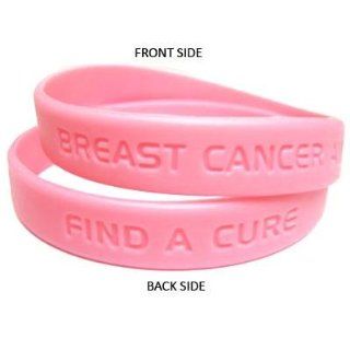 Breast Cancer "Find a Cure" Silicone Rubber Awareness Bracelet : Sports Wristbands : Patio, Lawn & Garden